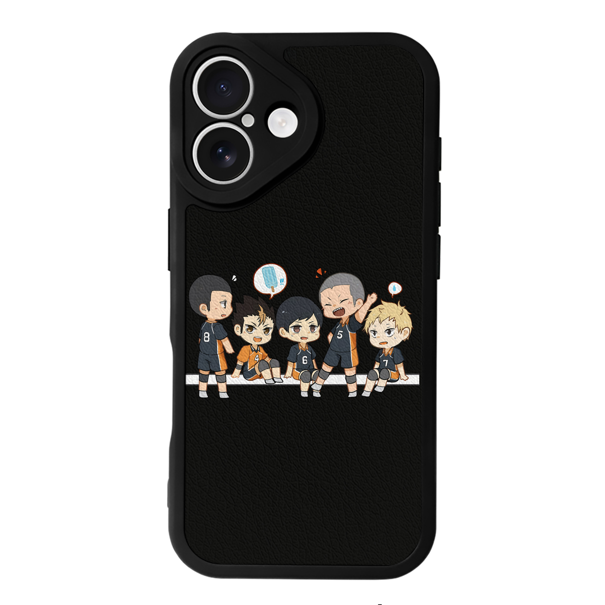 （画像用） ハイキュー!! Haikyu!! 【iPhone 16シリーズ対応】シリコンスマホケース（レザー調） 材質：シリコン